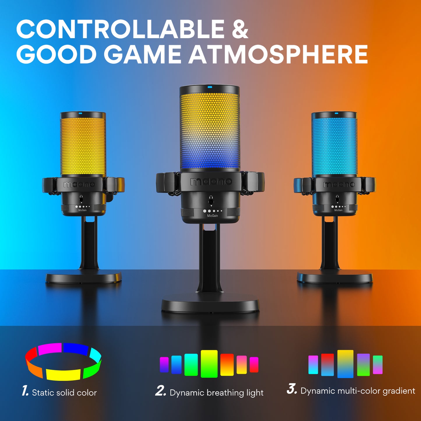 DGM2 Condenser USB RGB Microphone