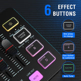 FIFINE AmpliGame SC3 – RGB Gaming Audio Mixer with XLR Microphone Interface