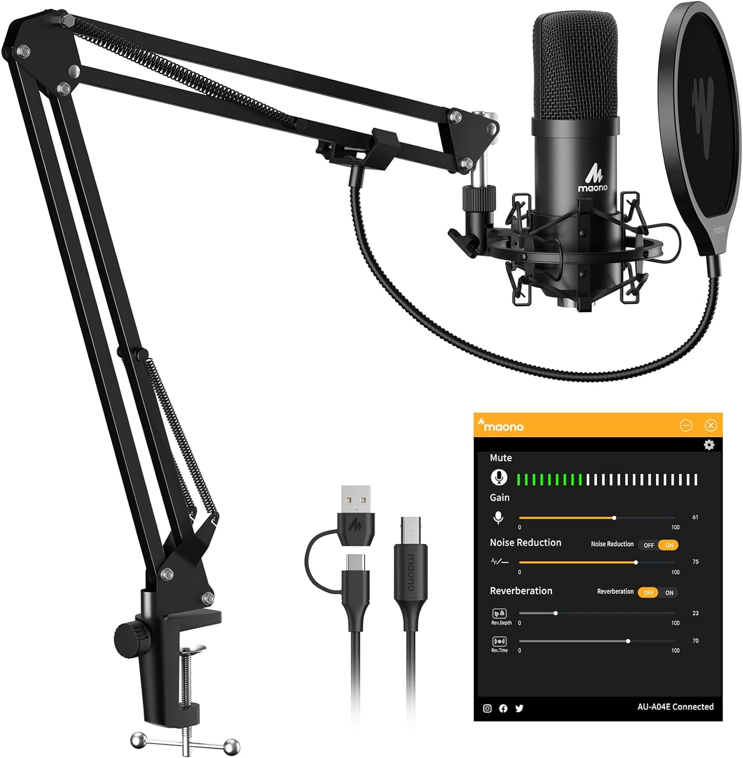 MAONO A04E USB Condenser Microphone