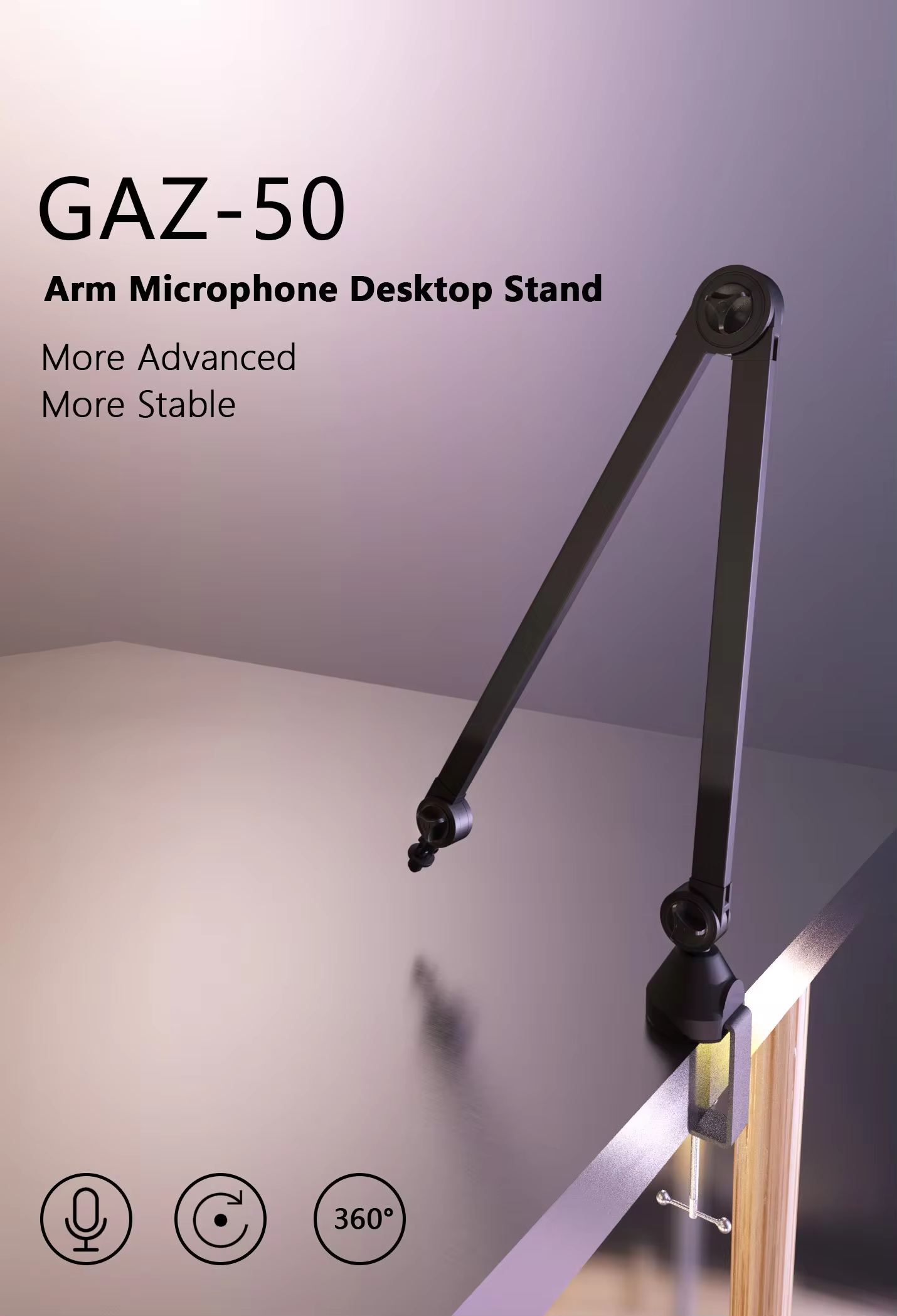 Professional Microphone Arm Stand, Boom Arm