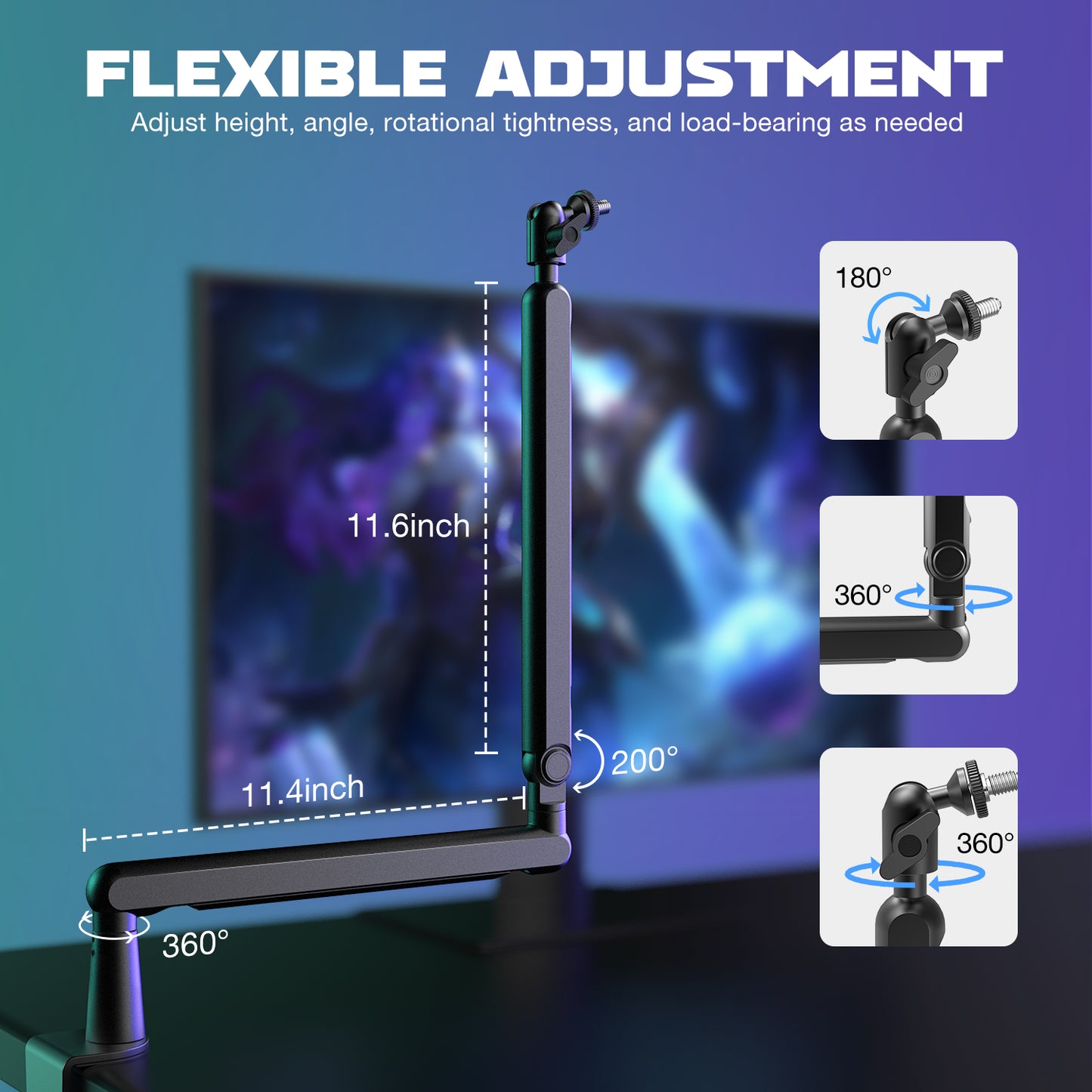 FIFINE BM88 Low-profile Microphone Arm Stand